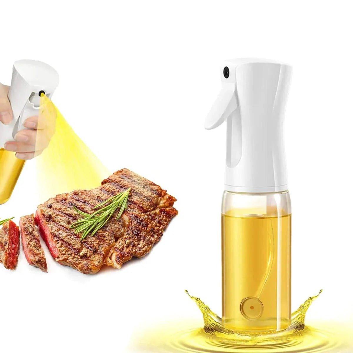 2 in 1 Premium Oil Spray Bottle for Cooking | Kitchen BBQ Air Fryer Oil Sprayer