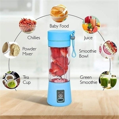 Portable Home USB Rechargeable Electric Fruit Extractor Juice Blender Machine | Mini Smoothie Maker | Personal Juicer