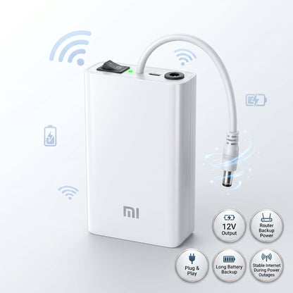 Xiaomi Mi 20000Mah 12V Router Power Bank – Mini UPS Battery Backup for Wi-Fi Routers