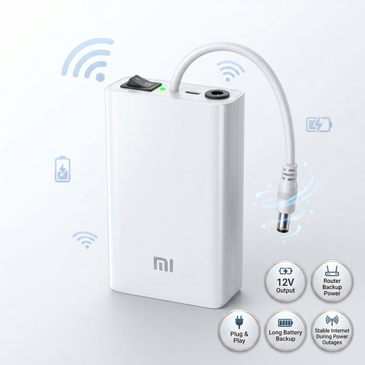 Xiaomi Mi 20000Mah 12V Router Power Bank – Mini UPS Battery Backup for Wi-Fi Routers